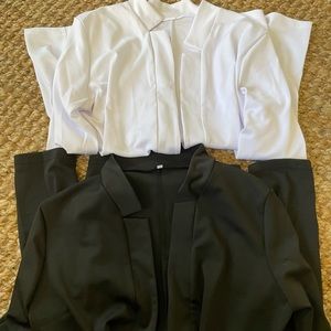 Women’s blazer bundle, two, one white one black. Extra large.